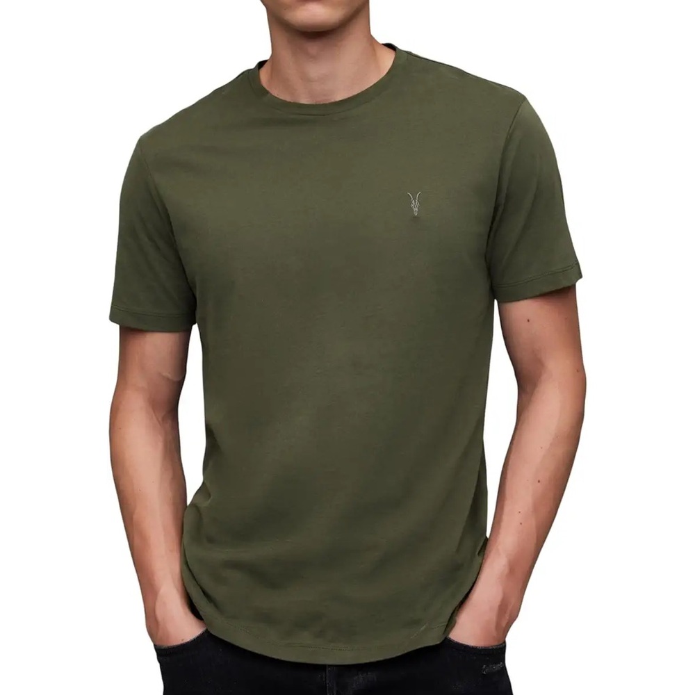AllSaints Brace Tonic Crew Tee olive green